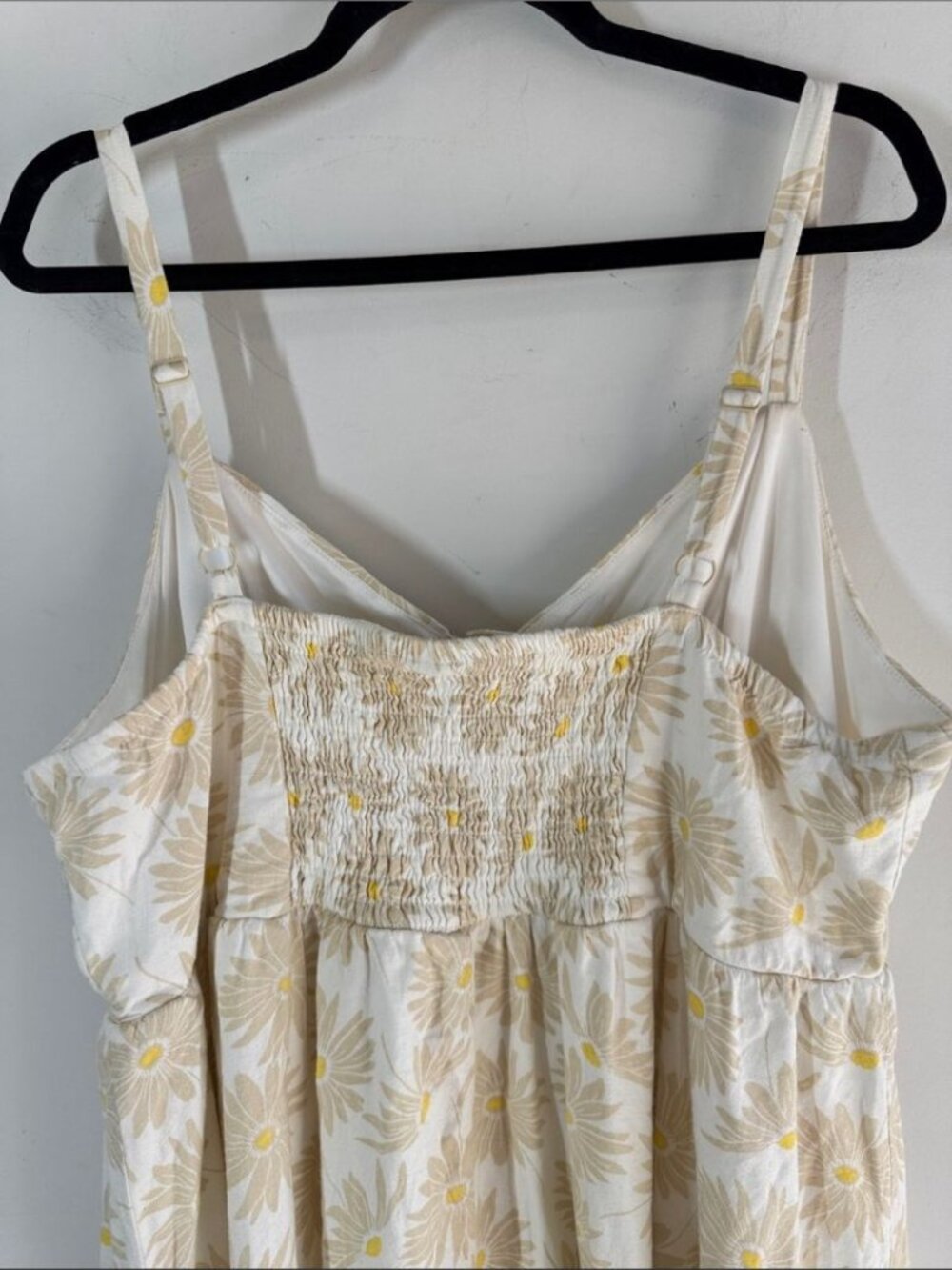 Torrid Cream Midi Dress Yellow Floral Print Size 2 Summer Resort Vacation Chic - Picture 11 of 16